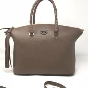 Tory Burch Taylor Silver Maple Leather Satchel NWT